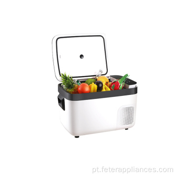 Refrigerador portátil Dual Zone com Compressor Danfoss, Mini Refrigerador Refrigerador para uso externo, uso doméstico, Branco